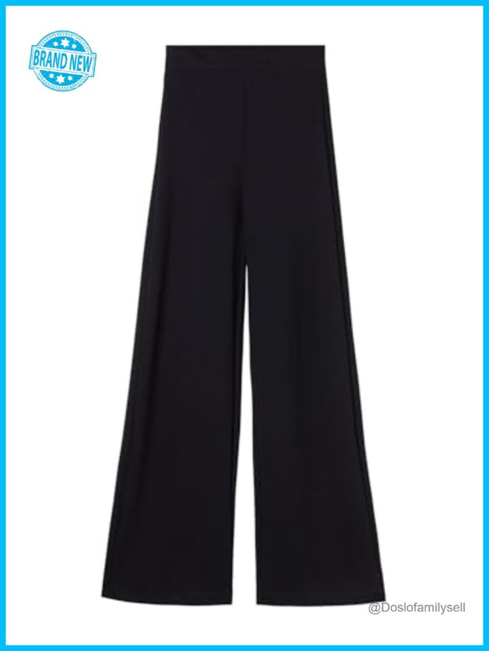Palazzo Pants Punto Milano Knit Wide Leg Elastic Waist Ankle Length